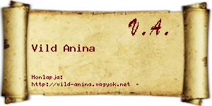 Vild Anina névjegykártya